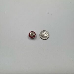 Dazzling Pandora 925 sterling silver red/ dark red/ white crystal bead